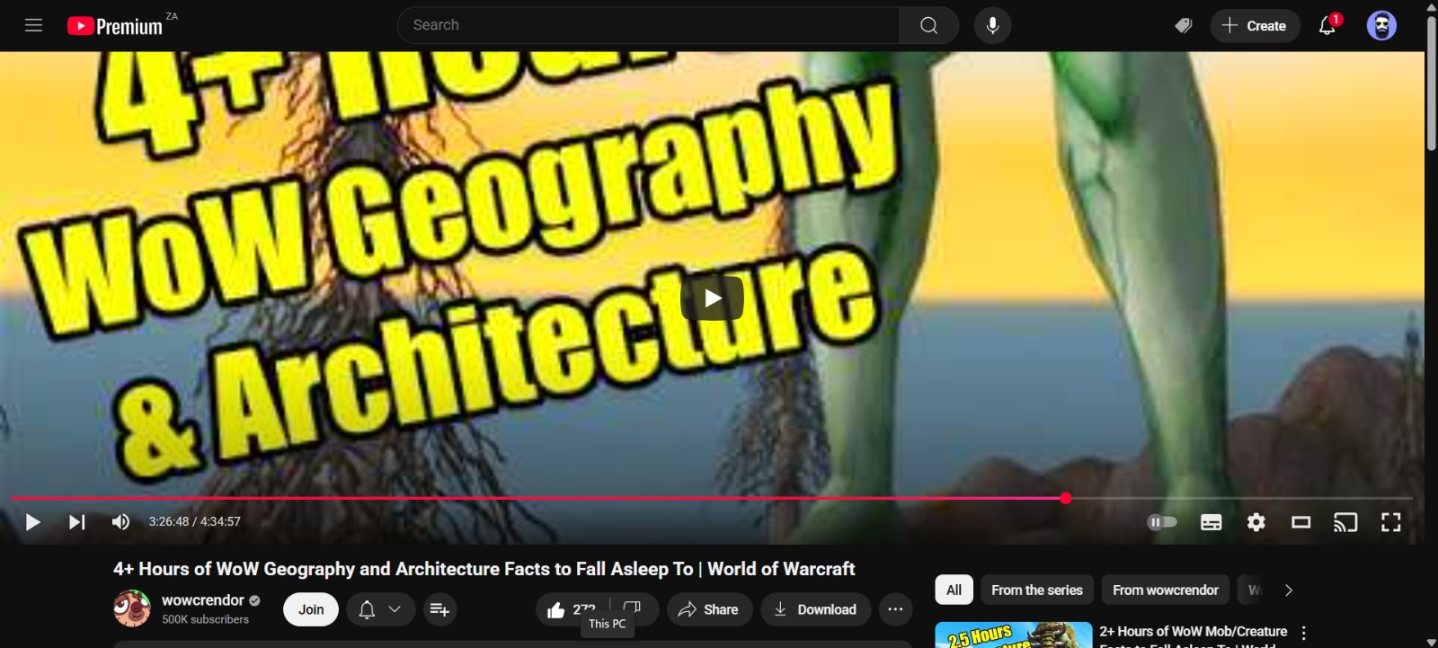 YouTube video player resuming at precise timestamp